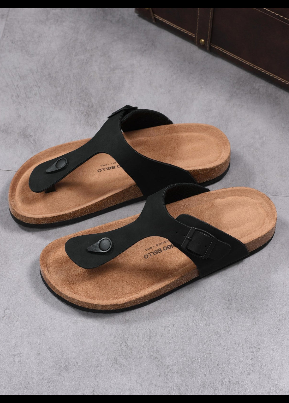 Papuci pentru Bărbați,Model Alexi, Talpă Ergonomica, Materiale Premium, Casual, Arrigo Bello, Negru