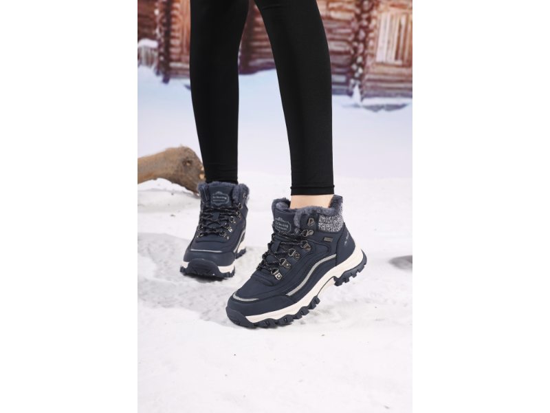 Ghete Amir Imblanite pentru Femei si Copii, Piele Ecologica, Talpa Antiderapanta cu striatii, Confortabile si Calduroase, Ax Boxing