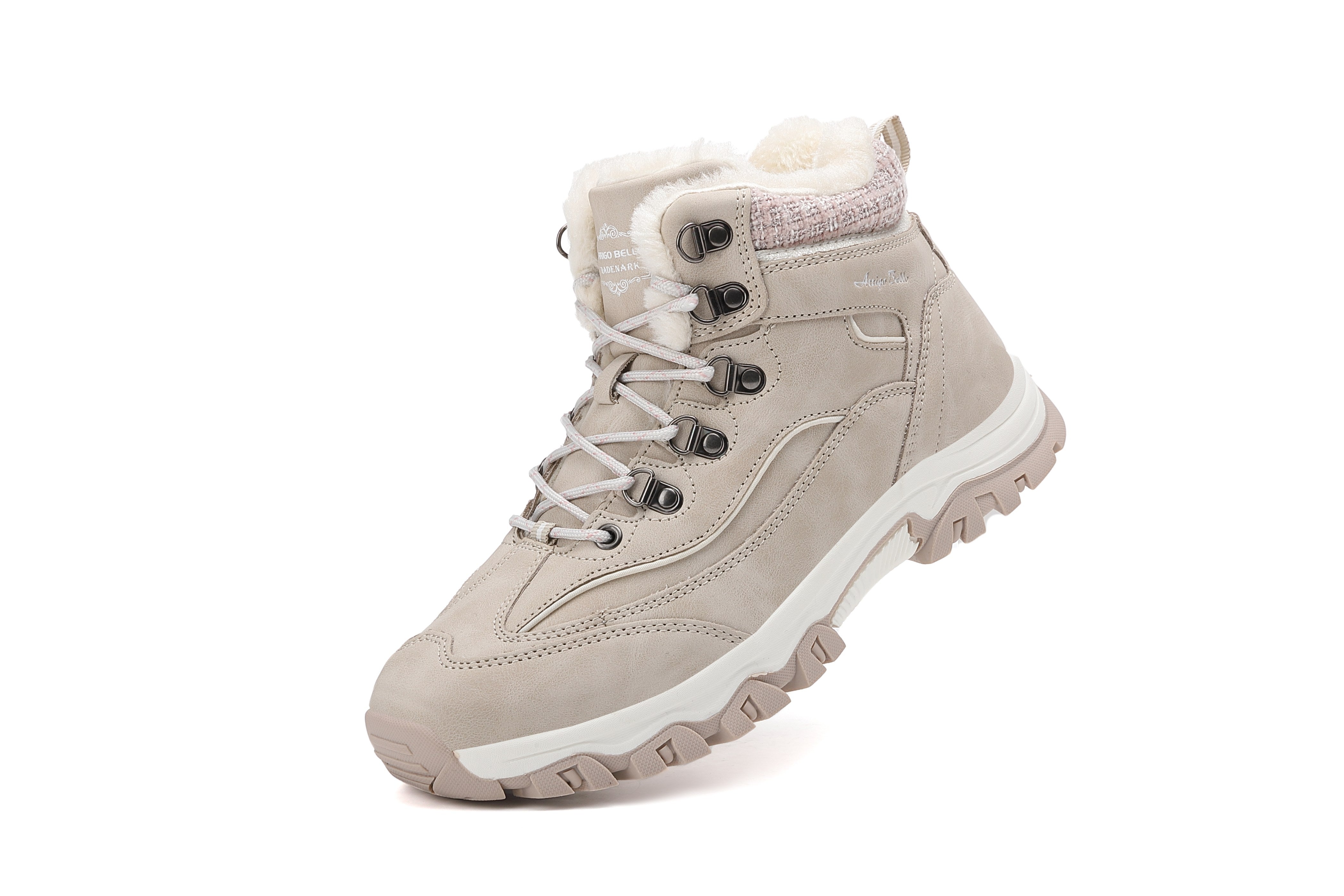 Ghete Oni pentru Dama, Imblanite, Piele ecologica, Talpa Antiderapanta, Confortabile si calduroase,Ax Boxing