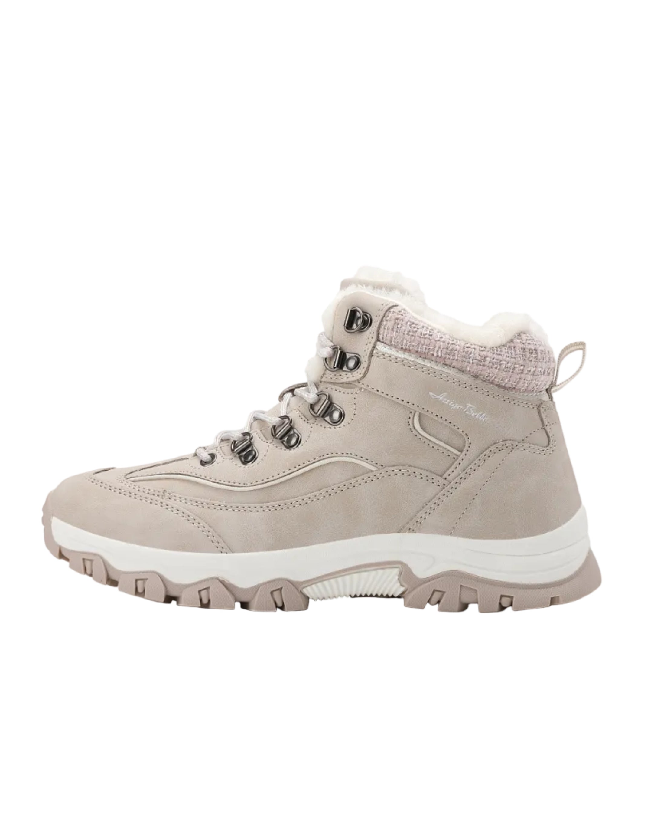 Ghete pentru Dama, Model Oni, Imblanite, Piele ecologica, Talpa Antiderapanta, Confortabile si calduroase,Ax Boxing, Bej