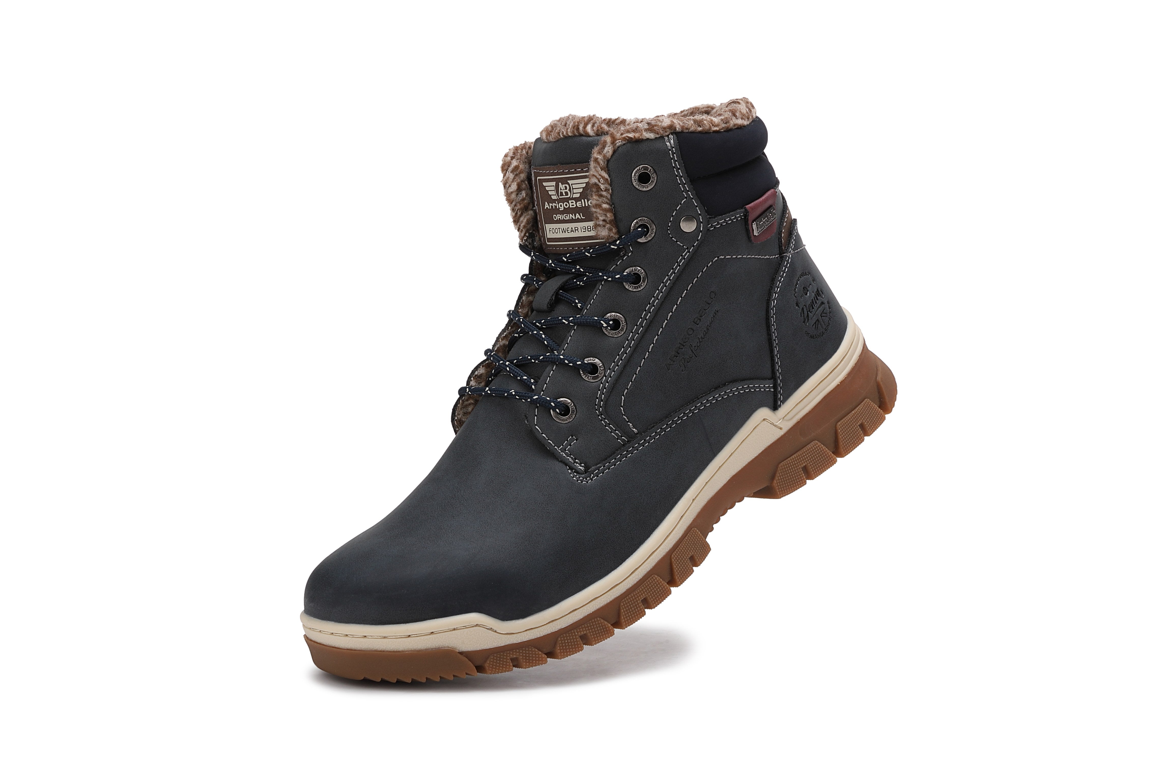 Ghete Pascal Casual pentru Barbati, Talpa Cusuta si Antiderapanta, Imblanite, Piele ecologica Premium, Arrigo Bello