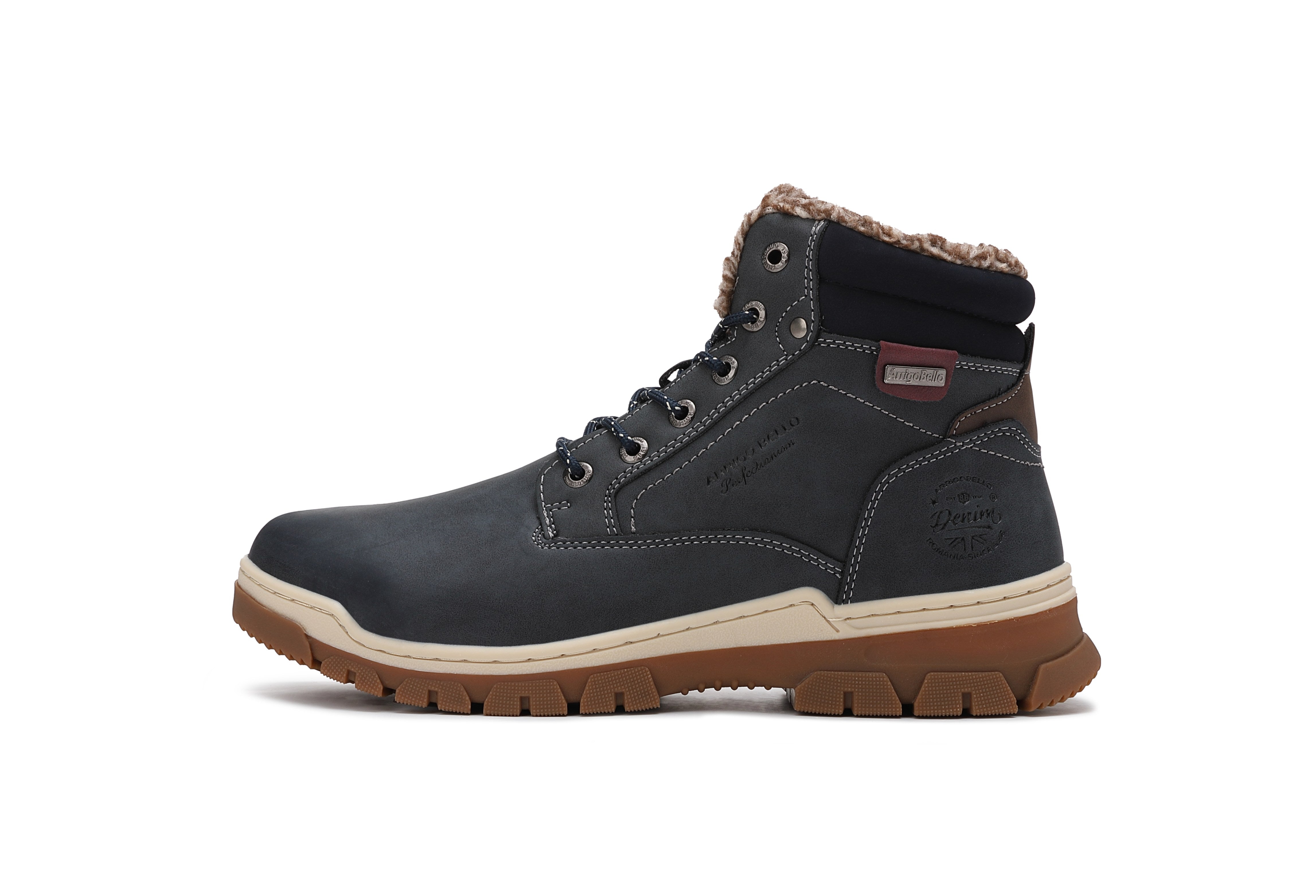 Ghete Pascal Casual pentru Barbati, Talpa Cusuta si Antiderapanta, Imblanite, Piele ecologica Premium, Arrigo Bello