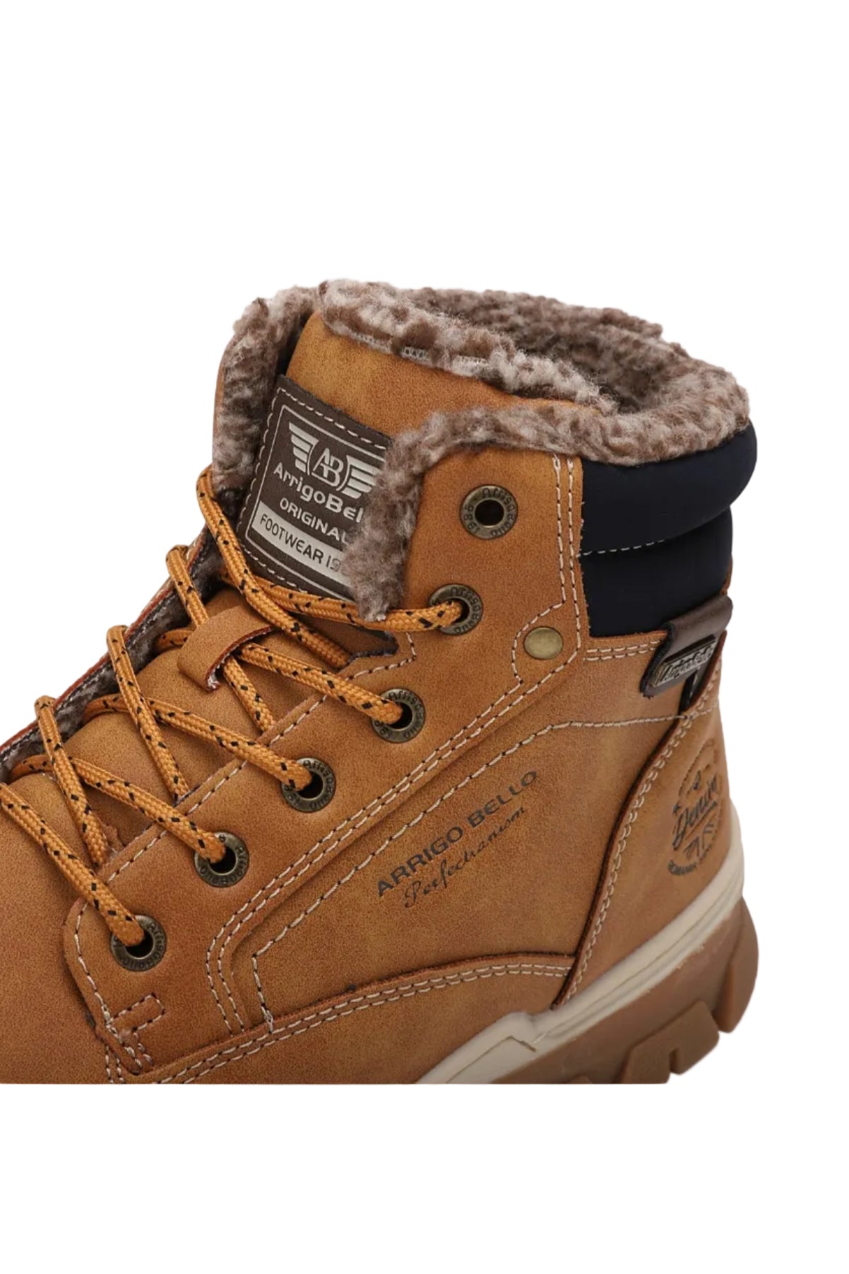 Ghete pentru Barbati, Model Pascal, Talpa Cusuta si Antiderapanta, Imblanite, Piele ecologica Premium, Arrigo Bello, Camel