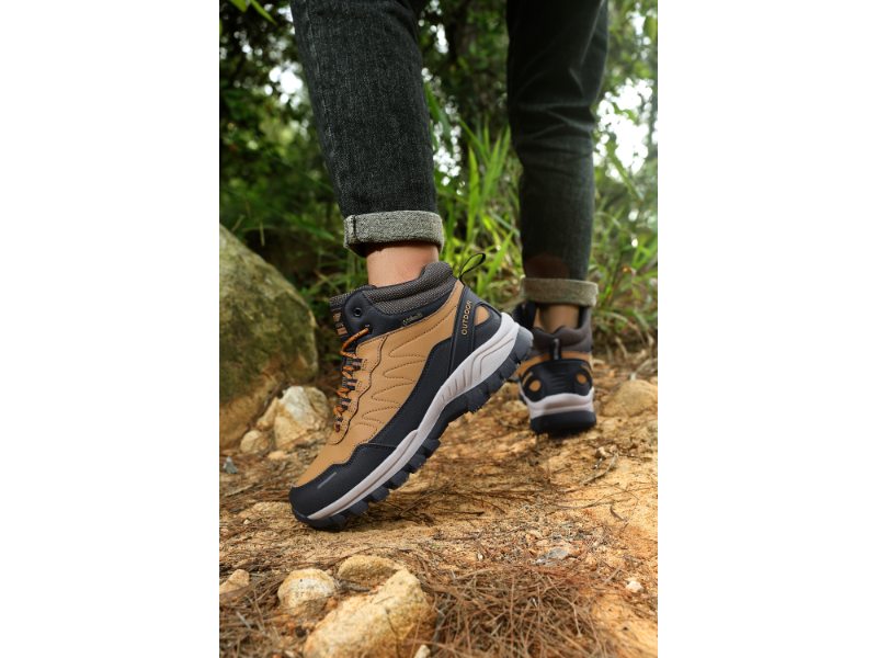 Bocanci Hector imblaniti pentru Barbati, Piele ecologica, Talpa cu striatii, Confortabili si Caldurosi, Ax Boxing