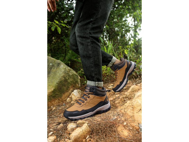 Bocanci Hector imblaniti pentru Barbati, Piele ecologica, Talpa cu striatii, Confortabili si Caldurosi, Ax Boxing