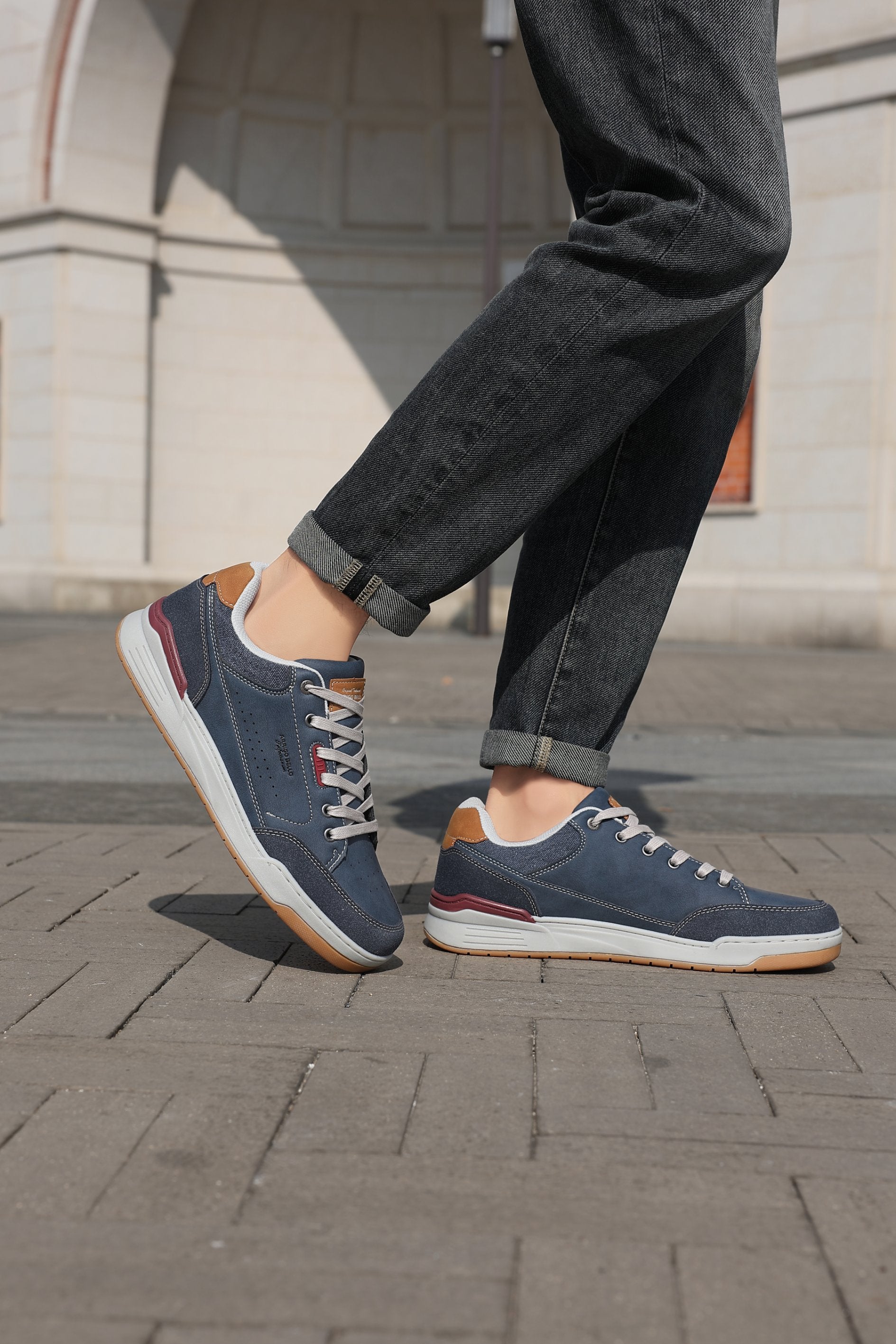 Pantofi Casual Zane pentru Bărbați din Piele Ecologică Premium, Inserții Piele Naturală, Arrigo Bello