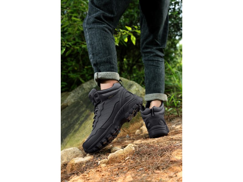 Bocanci Hector imblaniti pentru Barbati, Piele ecologica, Talpa cu striatii, Confortabili si Caldurosi, Ax Boxing