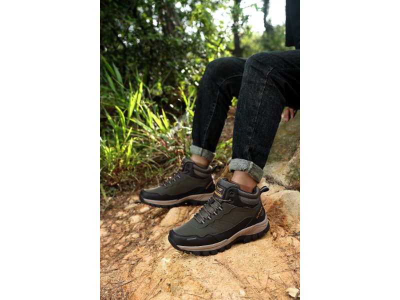 Bocanci Hector imblaniti pentru Barbati, Piele ecologica, Talpa cu striatii, Confortabili si Caldurosi, Ax Boxing