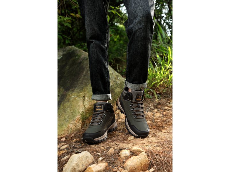 Bocanci Hector imblaniti pentru Barbati, Piele ecologica, Talpa cu striatii, Confortabili si Caldurosi, Ax Boxing