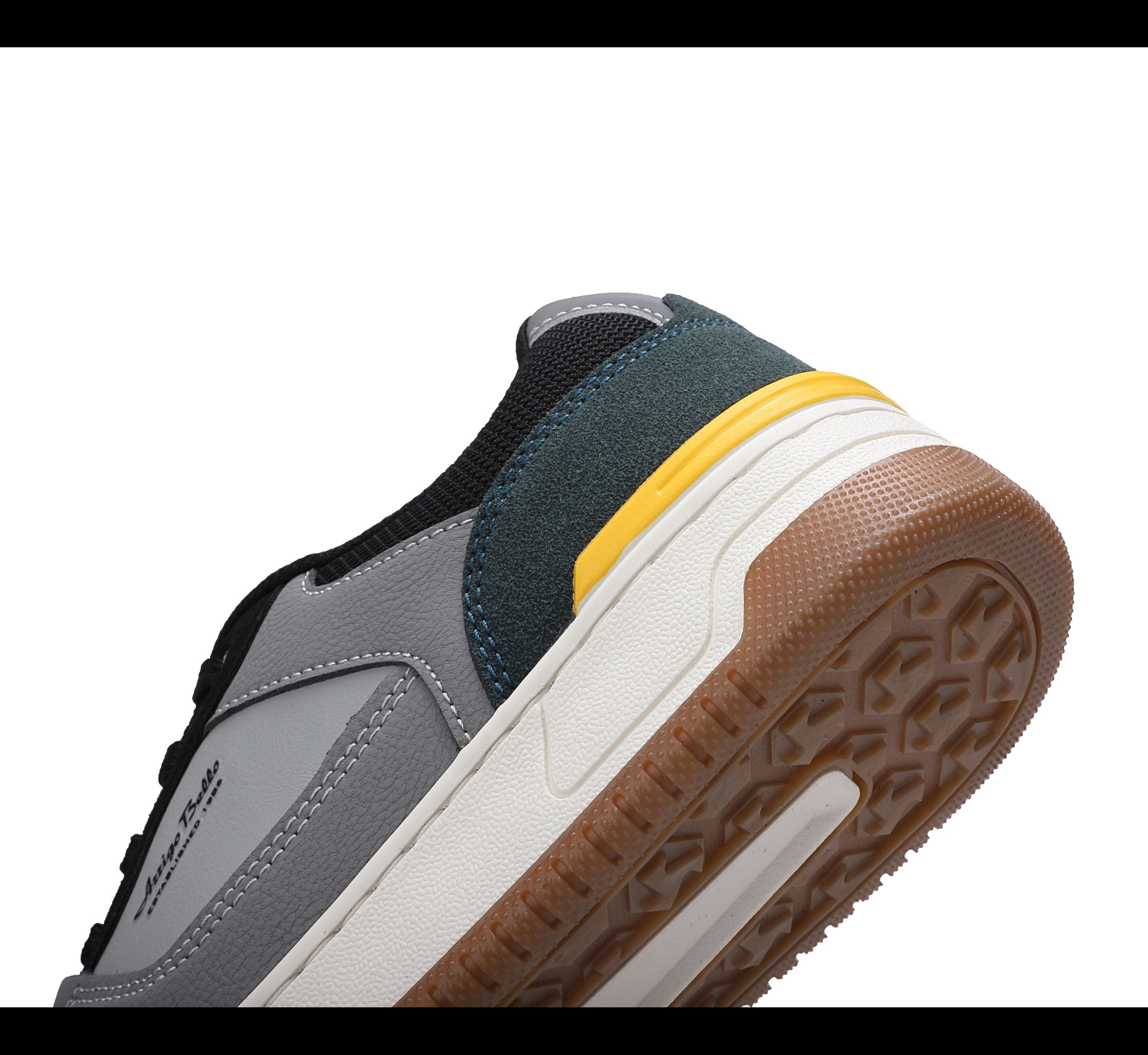 Adidasi casual pentru Barbati, Model Cruz, Talpa dreapta, cusuta, Textil, piele ecologica si panza, Arrigo Bello,Negru