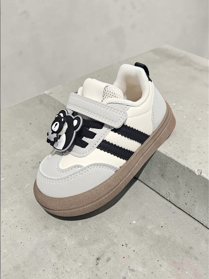 Adidași tip Teniși Copii, Model Elon, Piele ecologică, Talpă flexibilă din cauciuc moale, Inchidere Arici și șiret, Accesoriu rotativ, detașabil