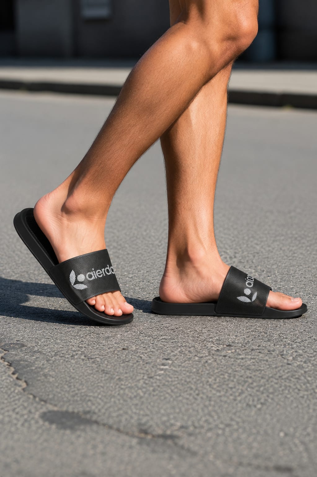 Papuci pentru Barbati, Model Toni, Talpa Usoara din Spuma, Confortabili, Negru