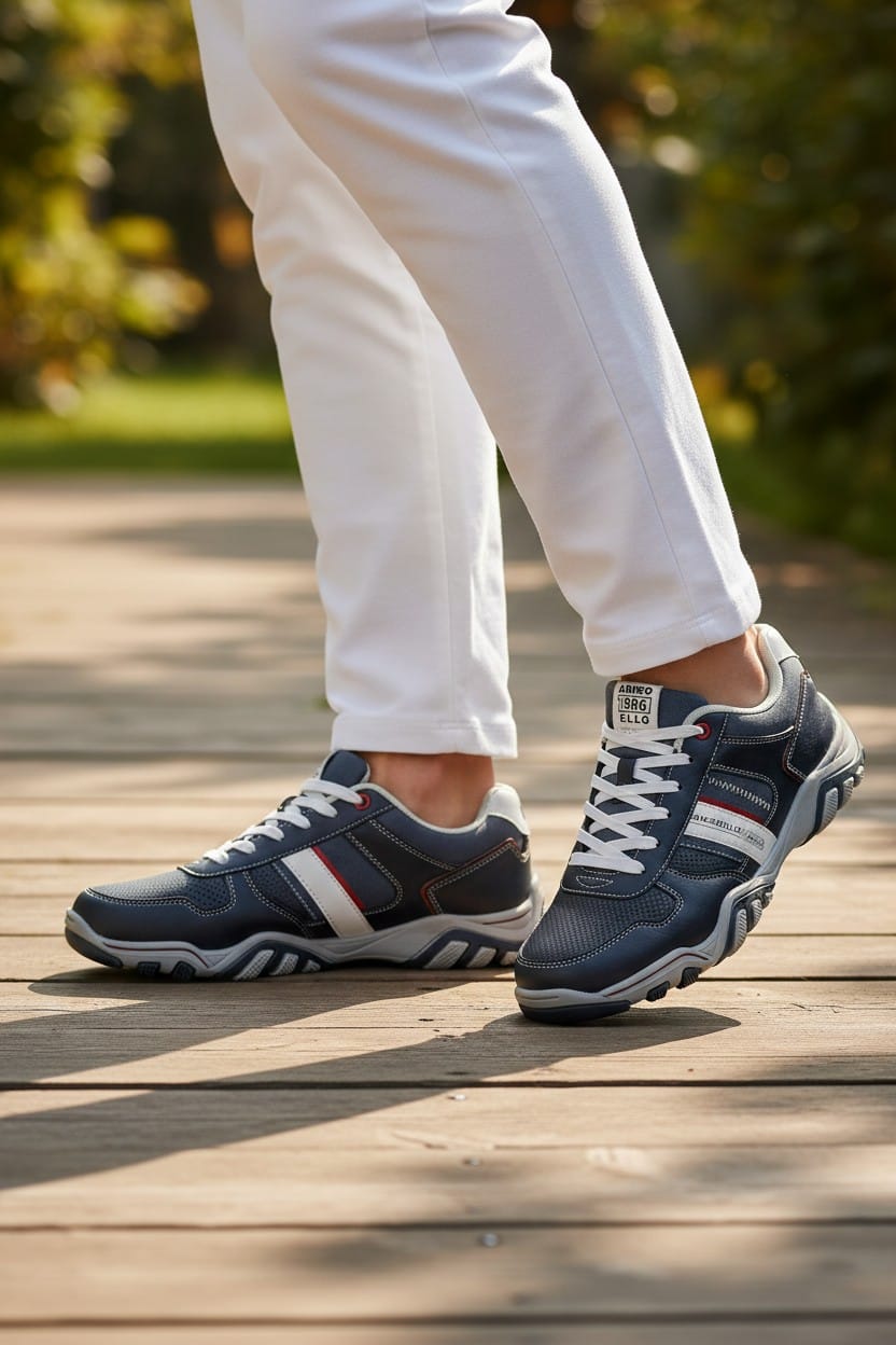 Adidasi Casual pentru Barbati, Model Micah, Piele Ecologica Premium, Brant Ergonomic, Arrigo Bello, Bleumarin