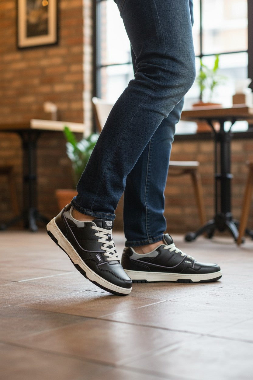 Adidasi Casual pentru Barbati, Model Stef, Piele ecologica, Talpa dreapta, AX Boxing