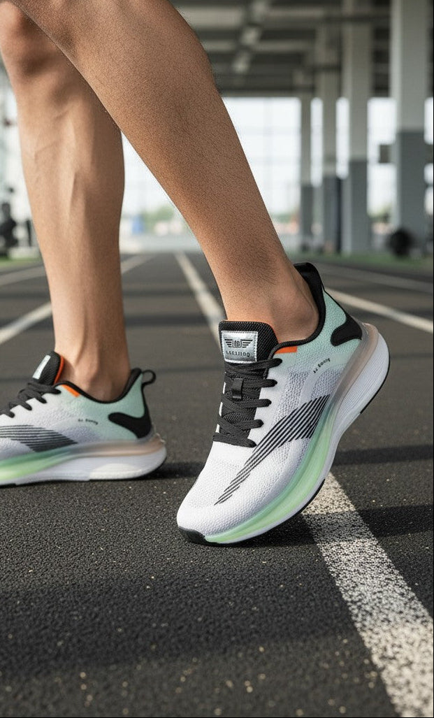 Adidasi Sport pentru Barbati, Model Pablo, Panza, Talpa Usoara din Spuma, Branturi cu memorie, Usori si Confortabili, Ax Boxing,Verde