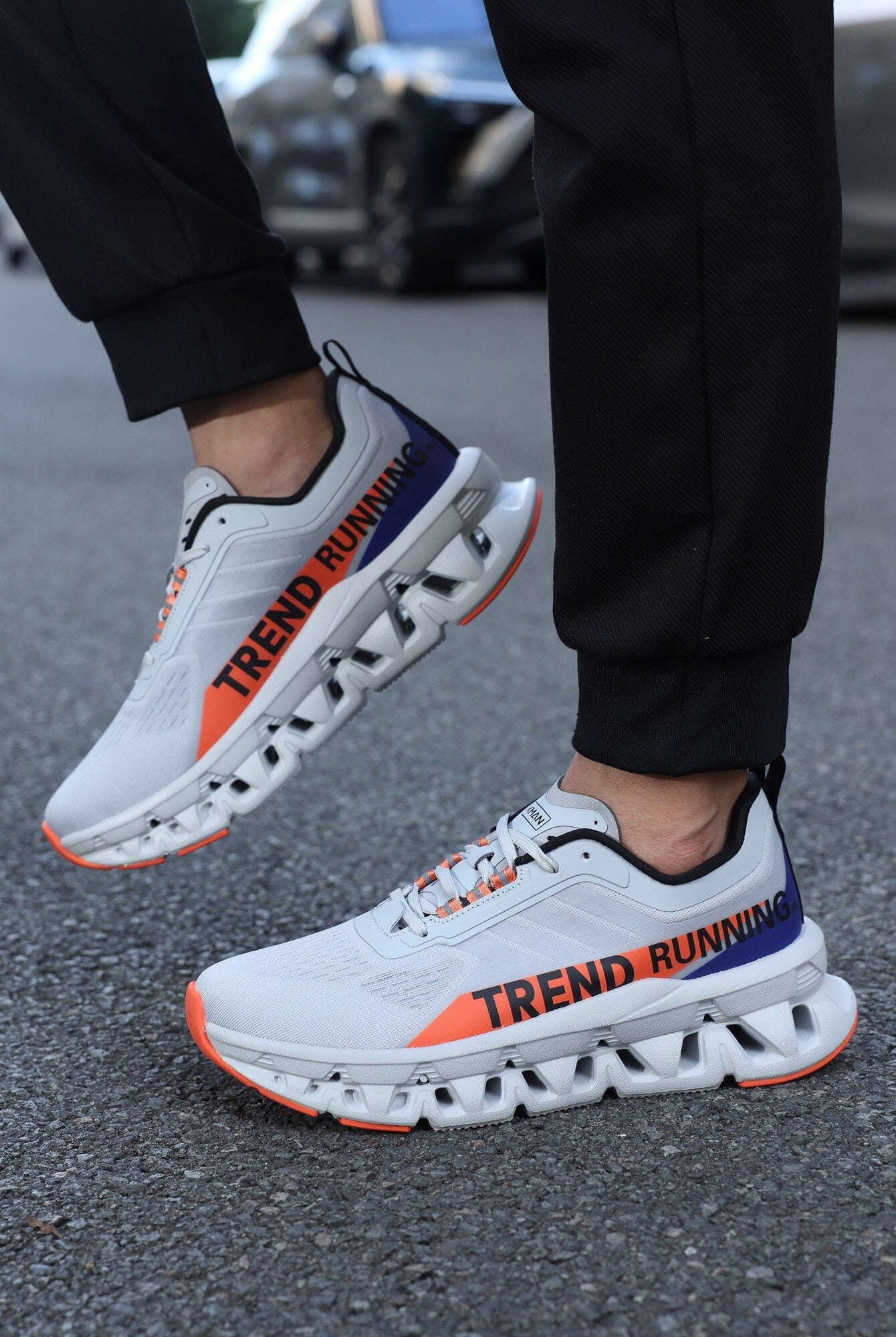 Adidași sport pentru Bărbați, Textil rezistent, Talpă groasă din spumă EVA, Design modern, Confort si Rezistenta, KMAN, Negru