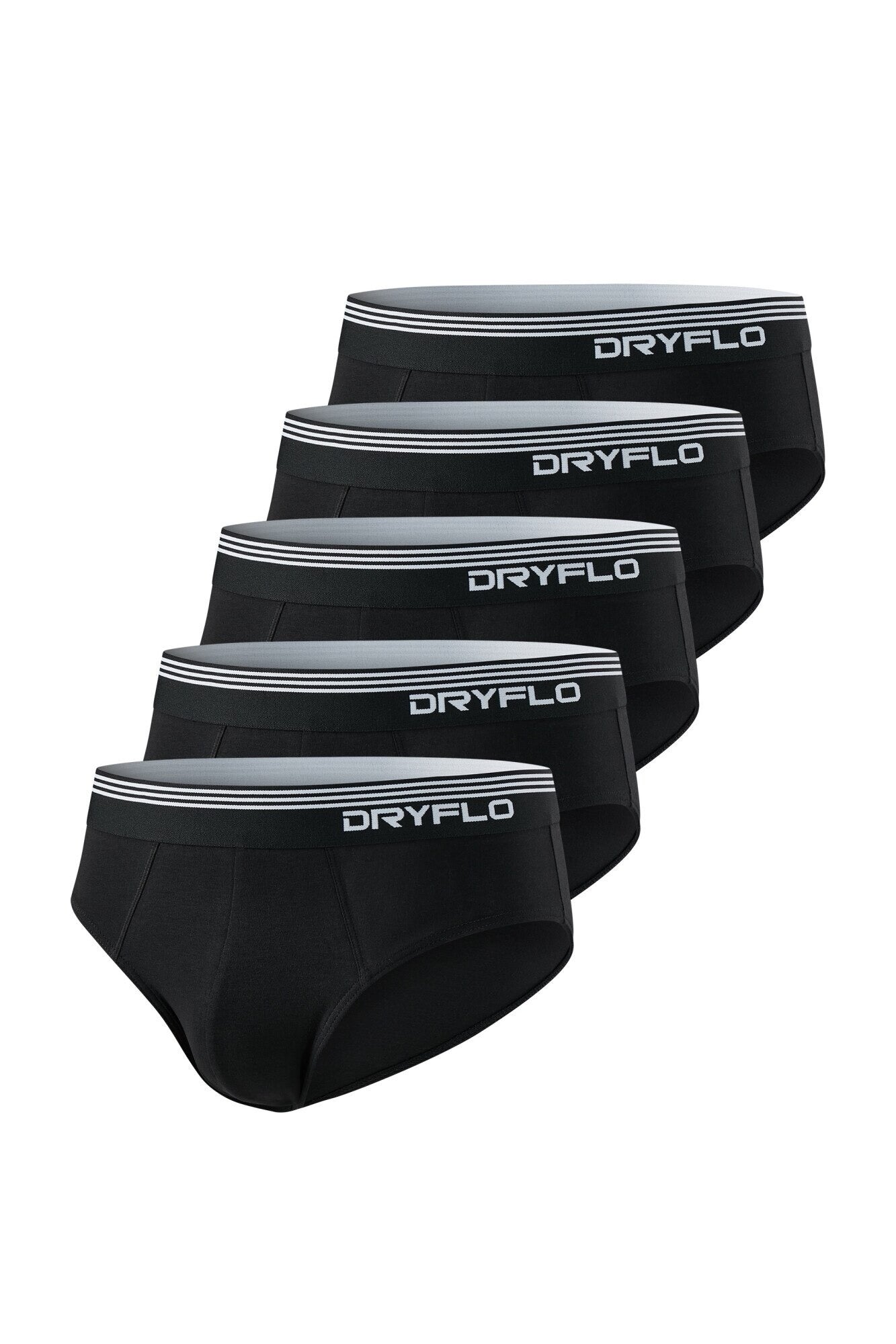 Set 5 perechi Chiloti pentru Barbati, Negru, 95% bumbac, confortabili, Dryflo DH126