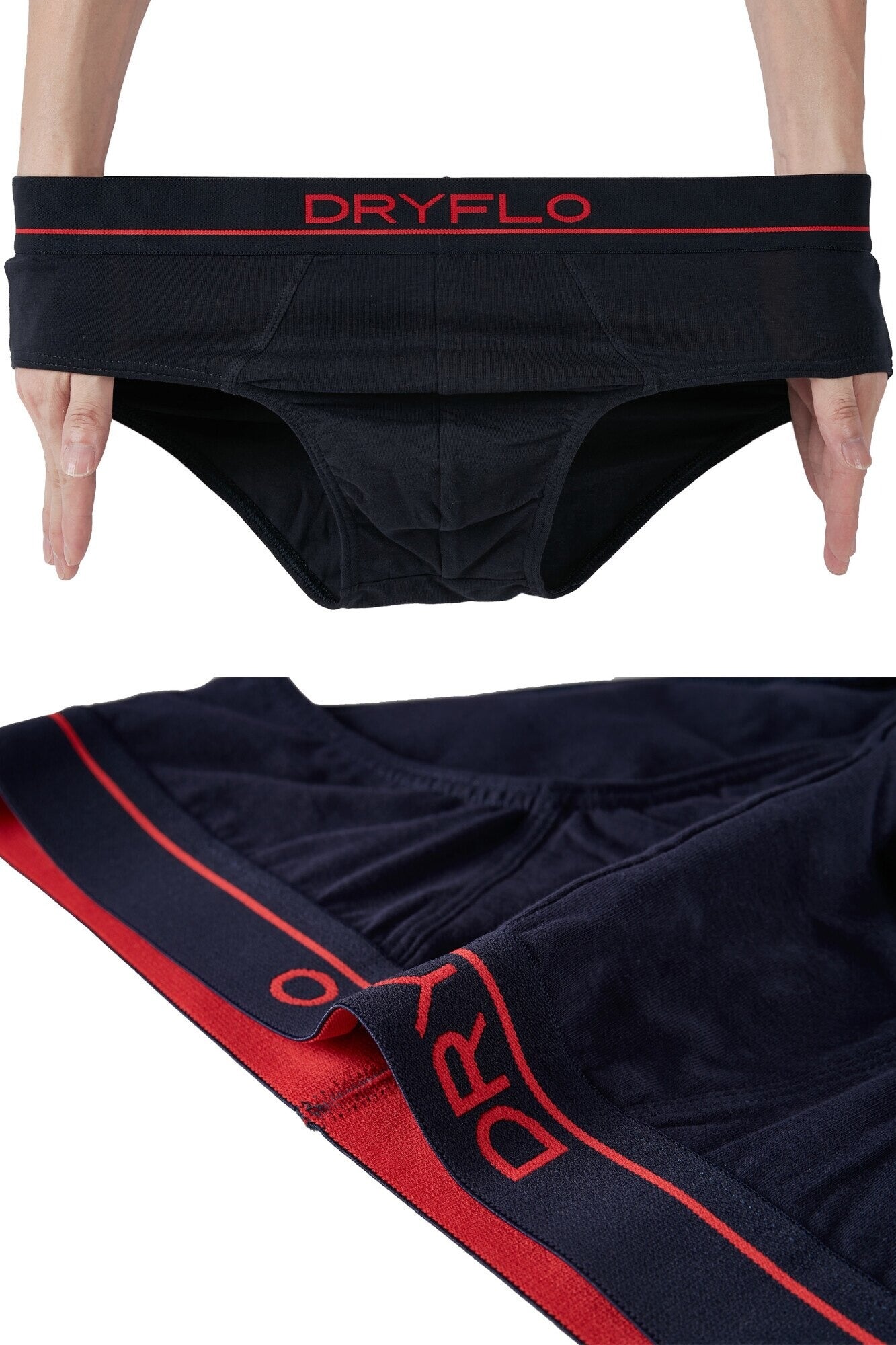 Set 5 perechi Chiloti pentru Barbati, 4 culori, 95% bumbac, confortabili, Dryflo DH125 2blk