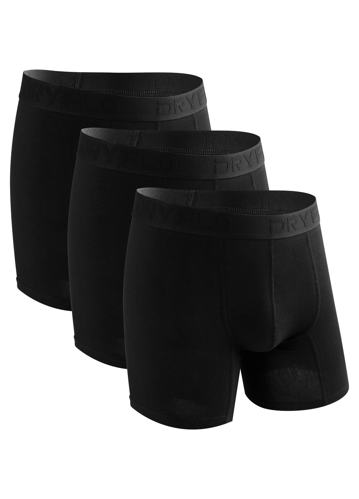 Set 3 perechi Boxeri pentru Barbati, 95% Bumbac, Confortabili, Dryflo, P201, Negru