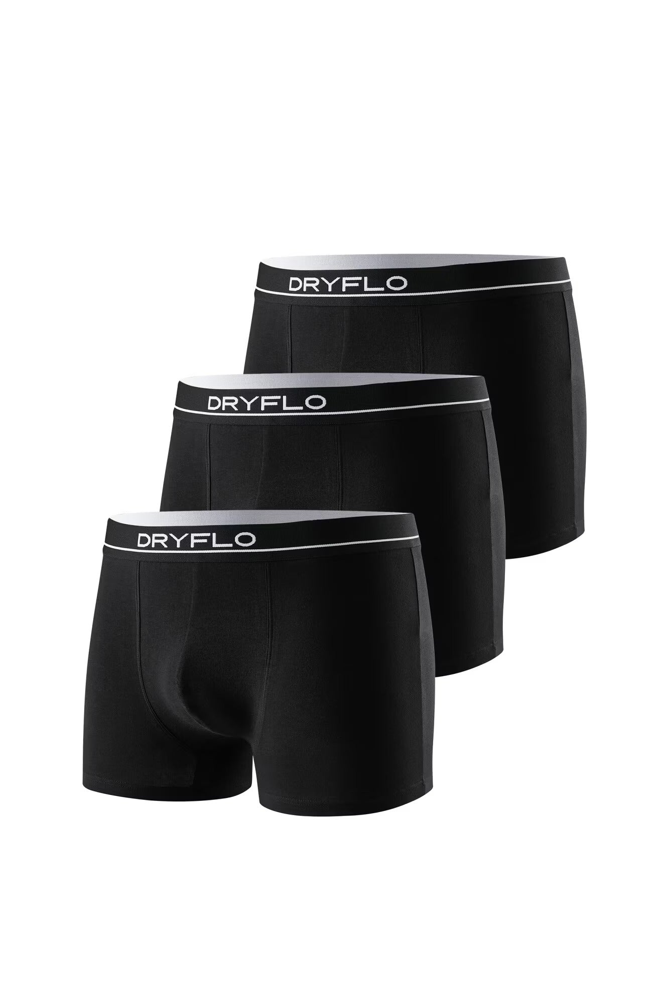 Set 3 perechi Boxeri pentru Barbati, 95% Bumbac, Confortabili, Dryflo, P125 Negru