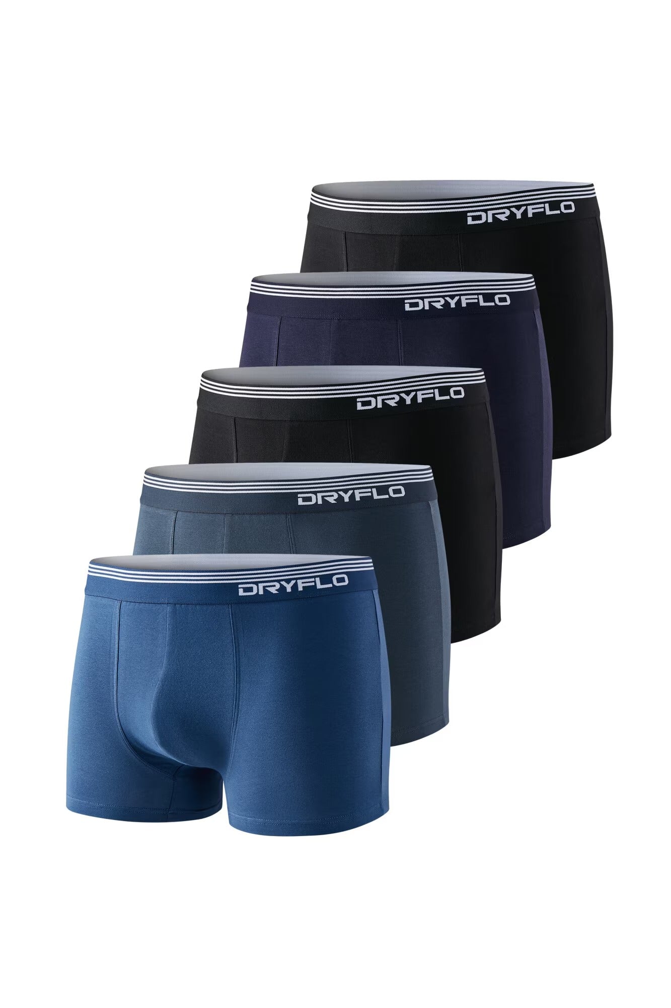 Set 5 perechi Boxeri pentru Barbati, 95% Bumbac, Confortabili, Dryflo, 2blk