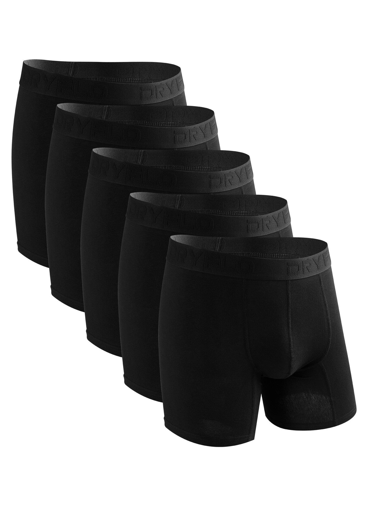 Set 5 perechi Boxeri pentru Barbati, 95% Bumbac, Confortabili, Dryflo, Negru
