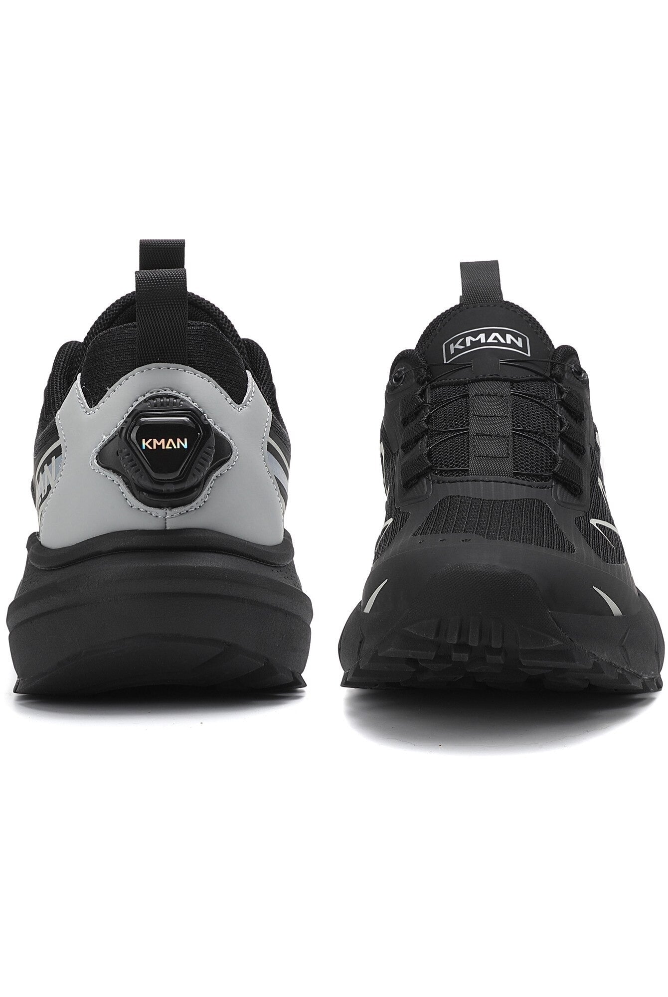 Adidași pentru Bărbați, Model Raven,Sistem de închidere rapidă,Talpă cu crampoane, Panza subtire, Ultra ușori, Comozi, KMAN, Negru