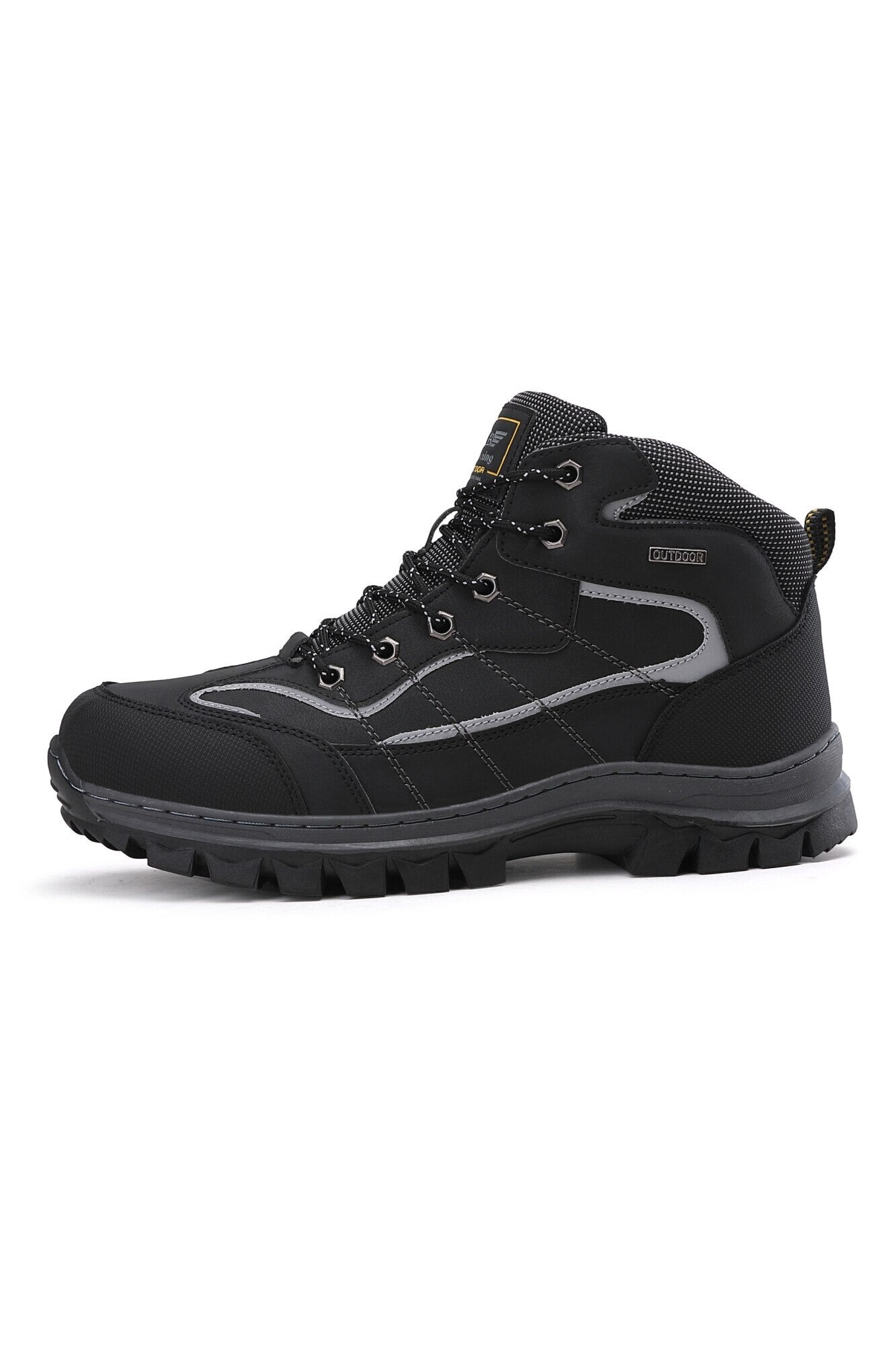 Bocanci Rony pentru bărbați îmblăniți din piele ecologică cu talpă cusută și aderență sporită, Ax Boxing