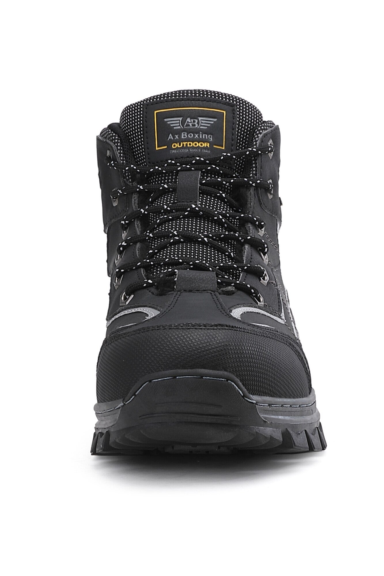 Bocanci Rony pentru bărbați îmblăniți din piele ecologică cu talpă cusută și aderență sporită, Ax Boxing