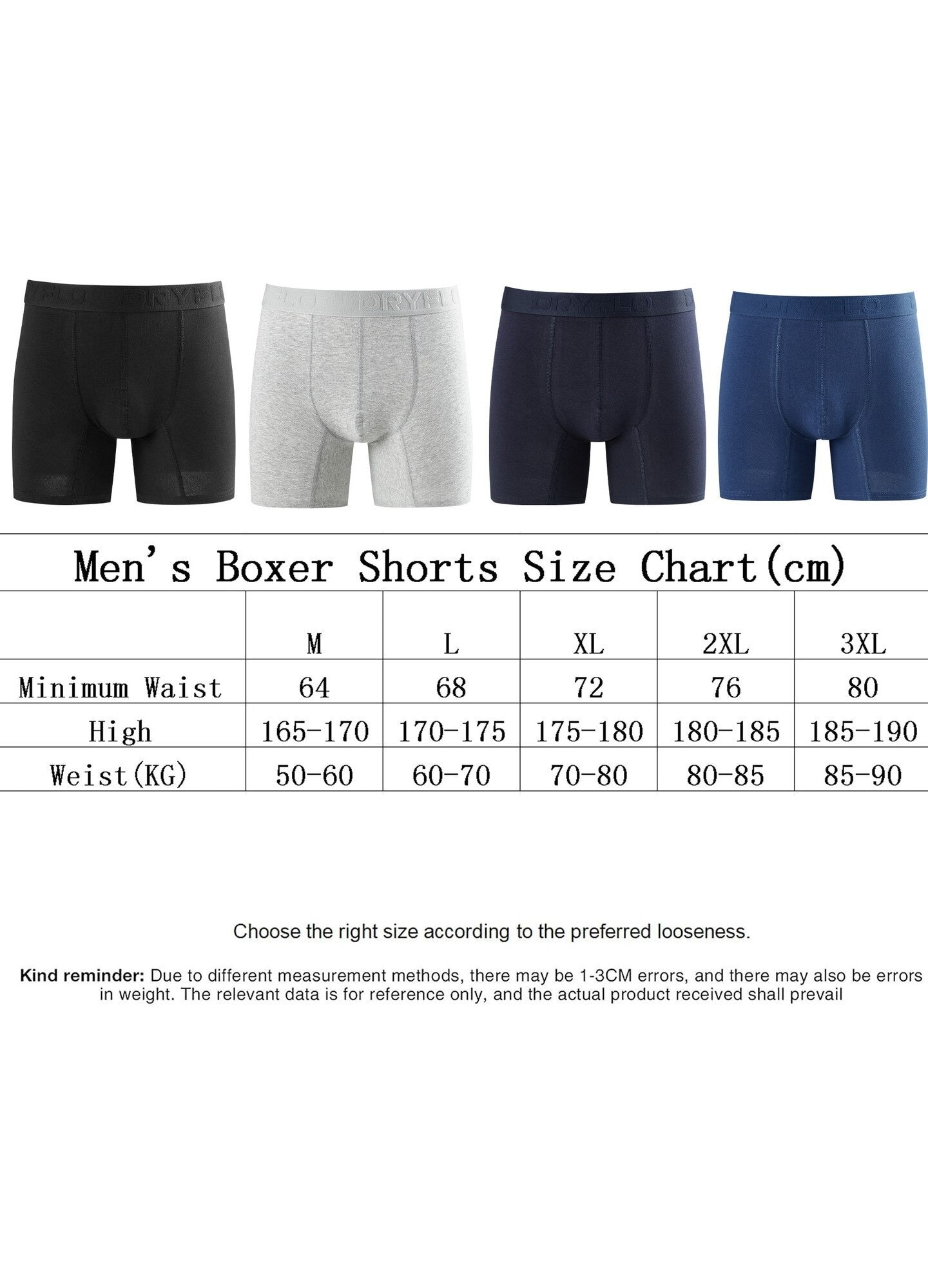 Set 5 perechi Boxeri pentru Barbati, 95% Bumbac, Confortabili, Dryflo, Negru