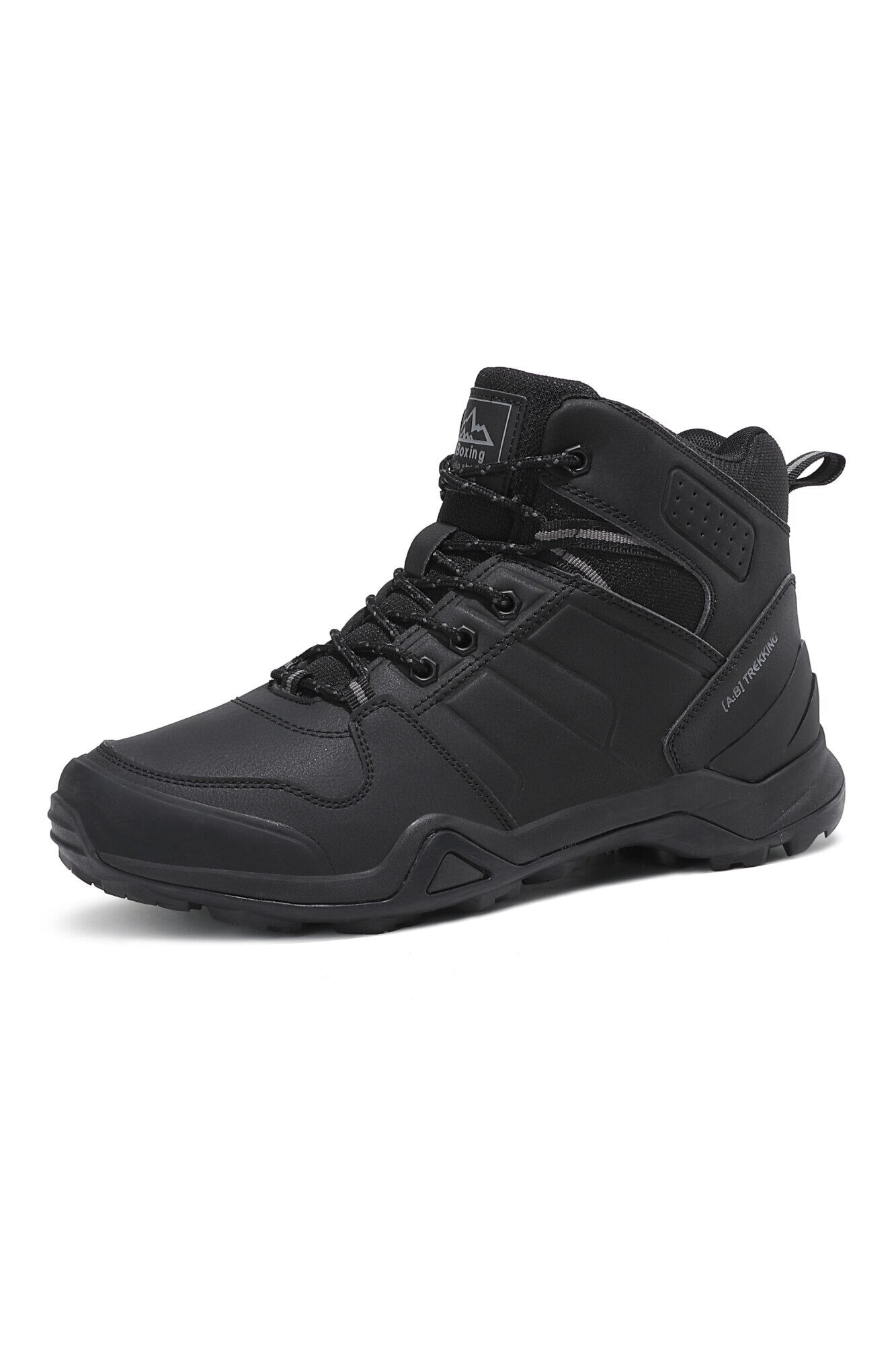 Ghete Enzo pentru barbati, Imblanite,  Piele ecologica, Talpa usoara, antiderapanta cu striatii, Ax Boxing