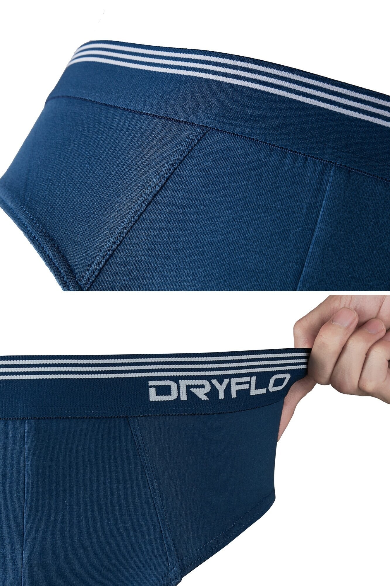 Set 5 perechi Chiloti pentru Barbati, 4 culori, 95% bumbac, confortabili, Dryflo DH126 2blk