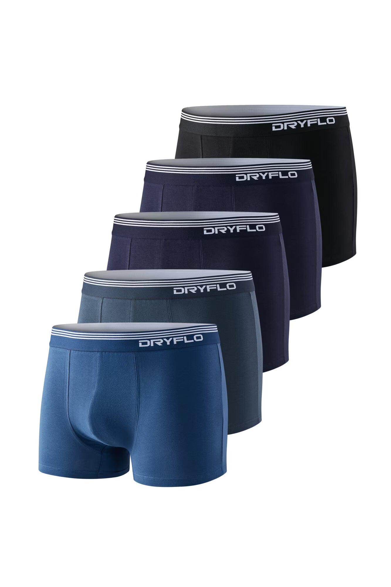 Set 5 perechi Boxeri pentru Barbati, 95% Bumbac, Confortabili, Dryflo, 2Nvy