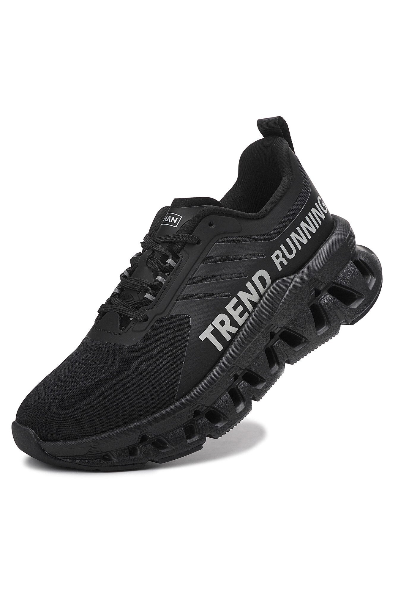 Adidași sport pentru Bărbați, Textil rezistent, Talpă groasă din spumă EVA, Design modern, Confort si Rezistenta, KMAN, Negru