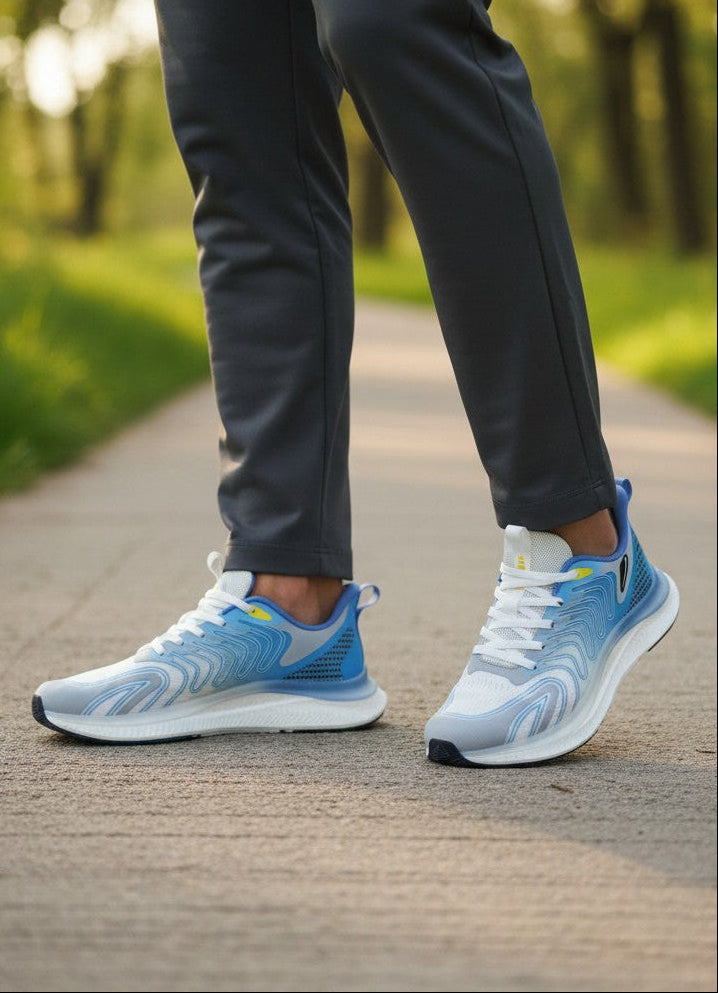 Adidasi Sport pentru Barbati, Model Daro, Talpa Usoara din Spuma, Panza subtire, Confortabili, Ax Boxing, Blue