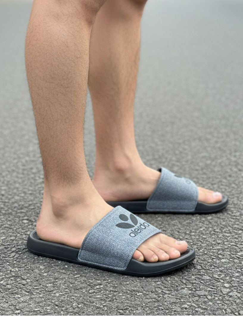 Papuci pentru Barbati, Model Aros, Talpa Usoara din Spuma, Gri