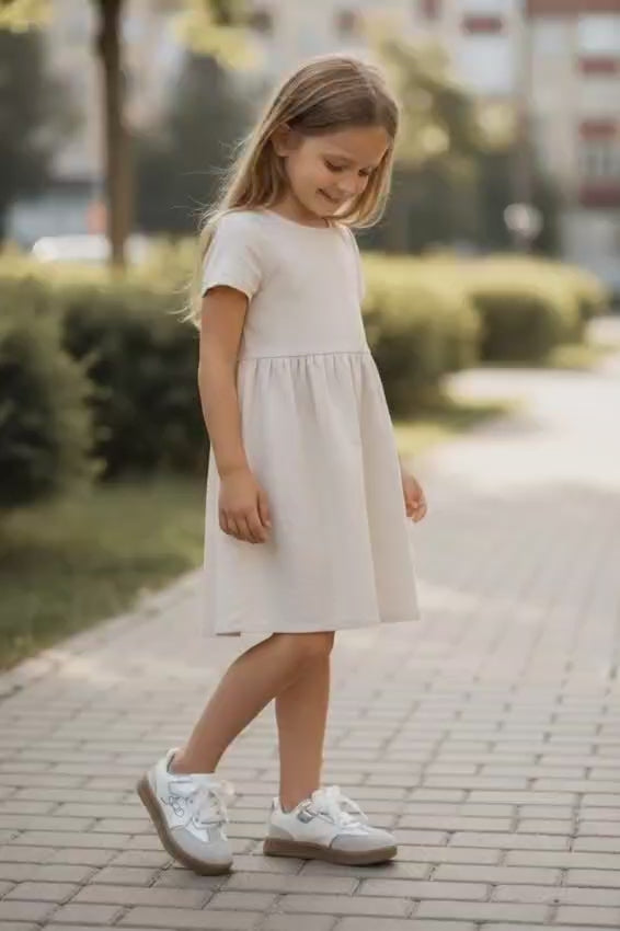 Adidași tip Teniși pentru Fete, Model Mara, Piele ecologică, Talpă flexibilă, Inchidere cu șiret