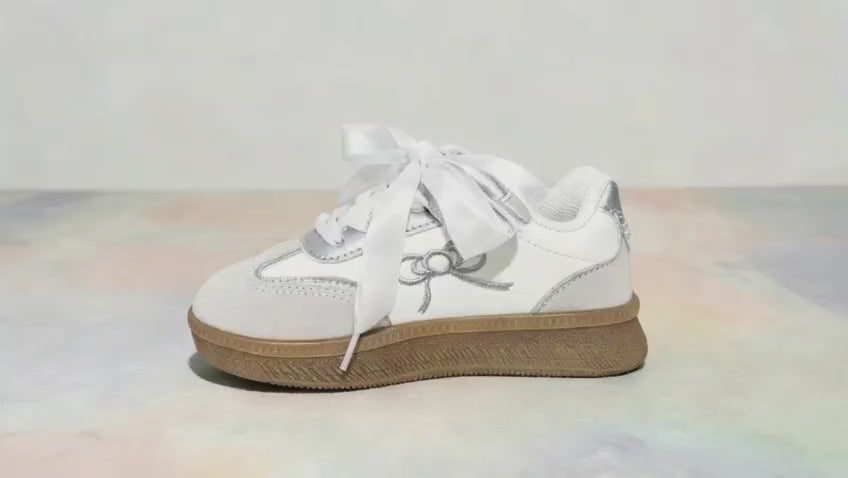 Adidași tip Teniși pentru Fete, Model Mara, Piele ecologică, Talpă flexibilă, Inchidere cu șiret